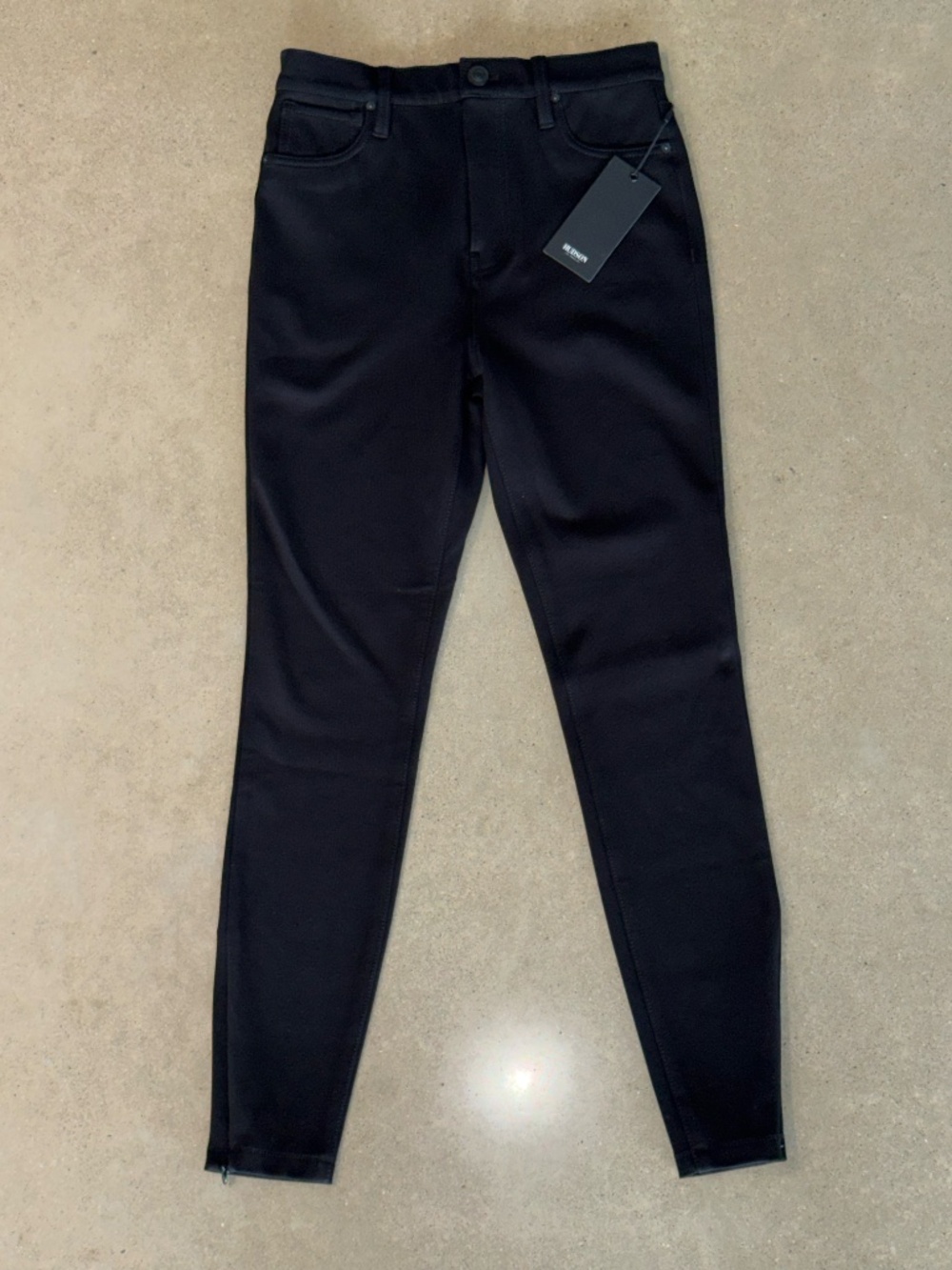 Hudson Black Pants Size 26 High Rise Slim Straight Trousers NWT